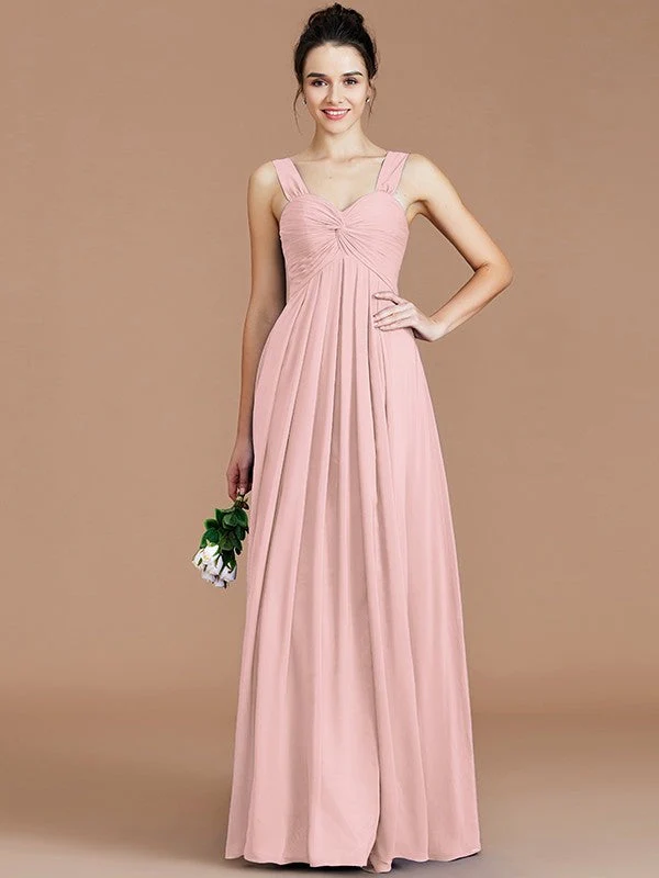 Empire Sweetheart Sleeveless Ruched Chiffon Bridesmaid Dresses - Image 27