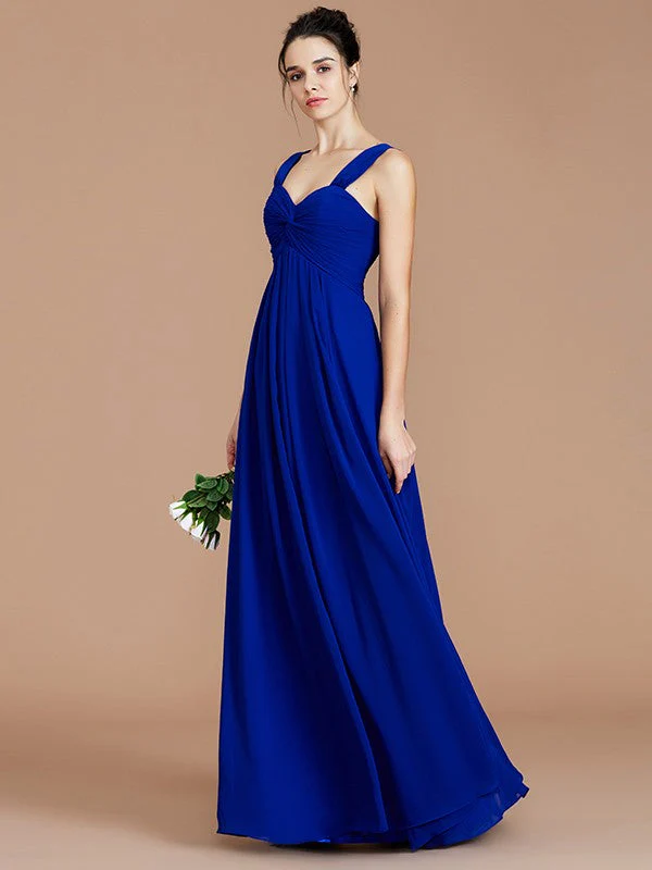 Empire Sweetheart Sleeveless Ruched Chiffon Bridesmaid Dresses - Image 3