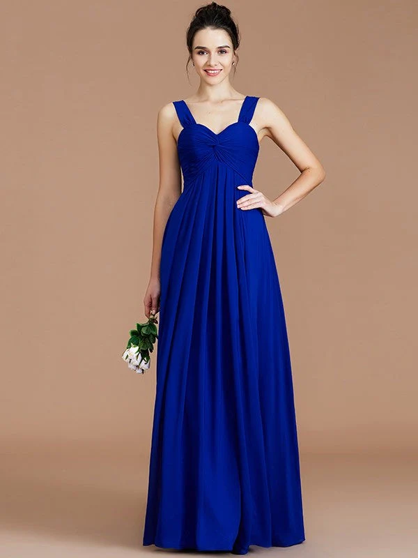 Empire Sweetheart Sleeveless Ruched Chiffon Bridesmaid Dresses - Image 31