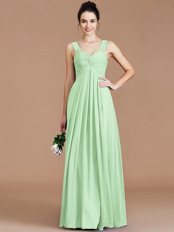 Empire Sweetheart Sleeveless Ruched Chiffon Bridesmaid Dresses - Image 32