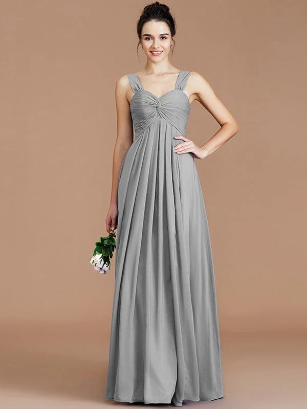 Empire Sweetheart Sleeveless Ruched Chiffon Bridesmaid Dresses - Image 33
