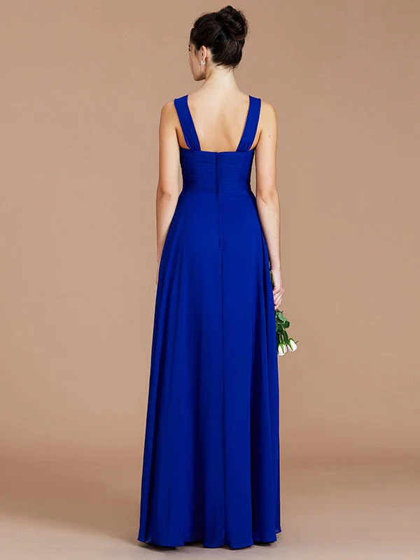 Empire Sweetheart Sleeveless Ruched Chiffon Bridesmaid Dresses - Image 36
