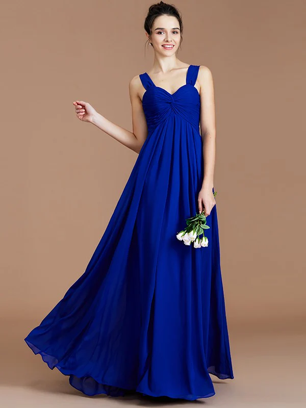Empire Sweetheart Sleeveless Ruched Chiffon Bridesmaid Dresses - Image 4