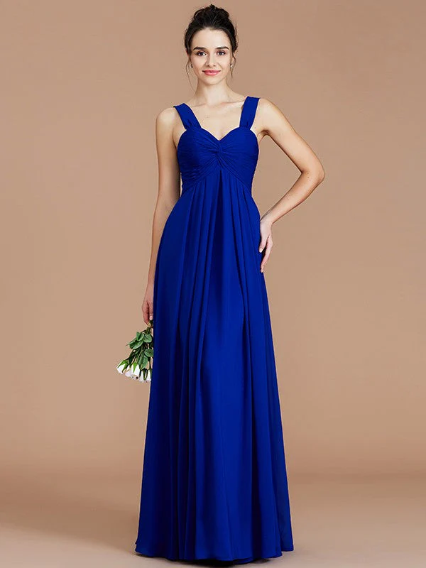 Empire Sweetheart Sleeveless Ruched Chiffon Bridesmaid Dresses - Image 6