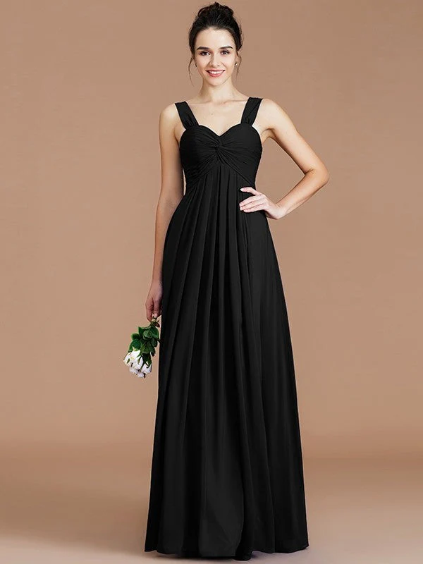 Empire Sweetheart Sleeveless Ruched Chiffon Bridesmaid Dresses - Image 8