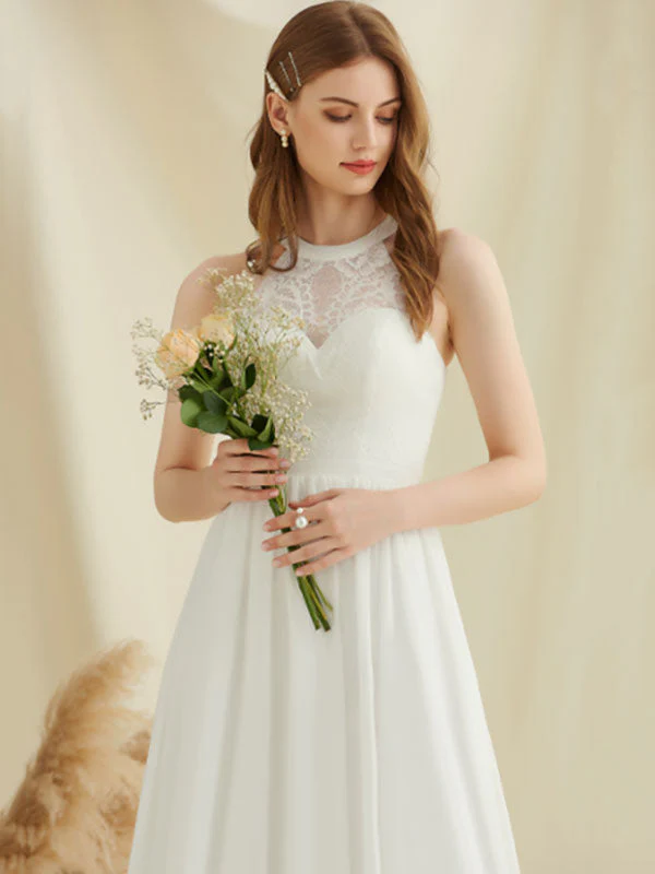 Amazing Evening Dress A Line Jewel Neck Chiffon Floor Length Applique Formal Dinner Dresses Party Dress - Image 4