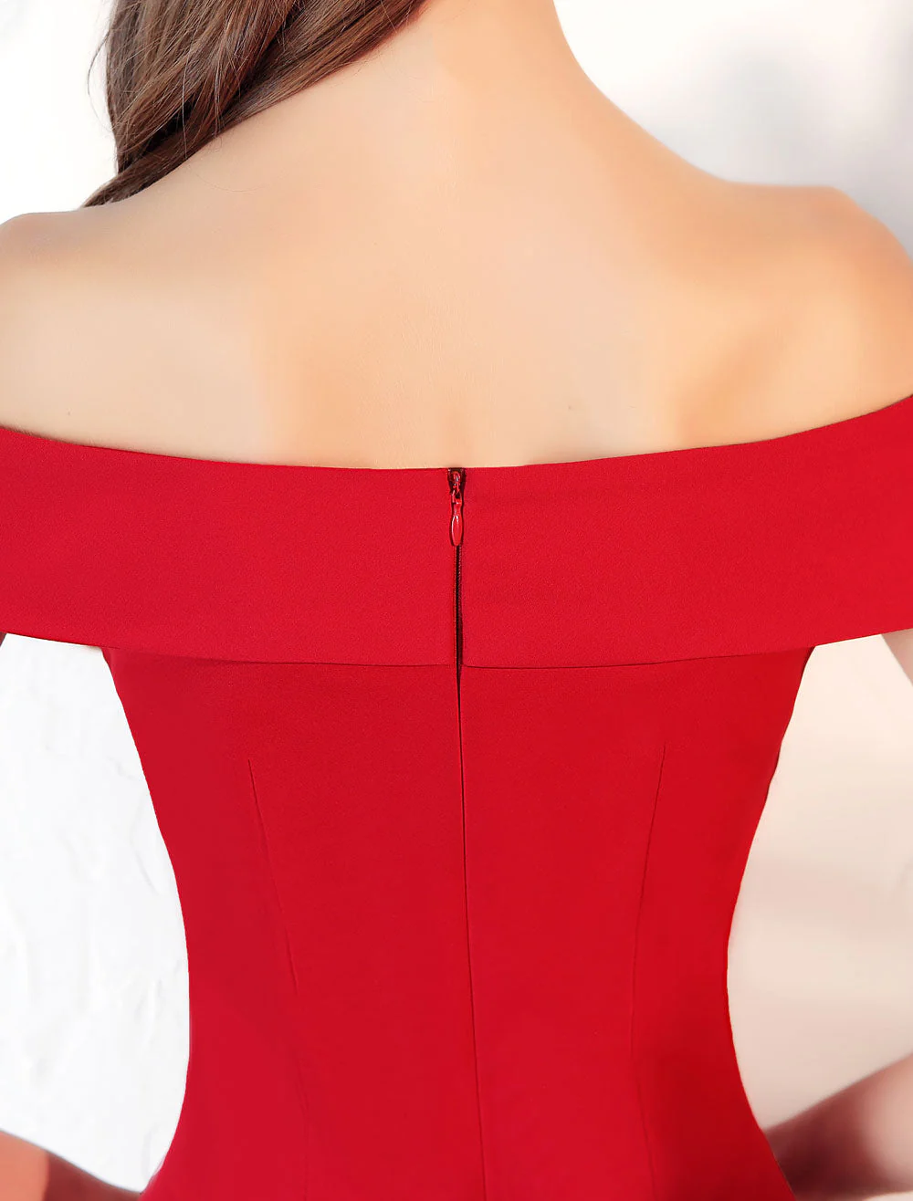 Stunning Evening Dresses Burgundy Off The Shoulder evening dress Satin Floor Length Formal Party Dress wedding guest dress - Image 10