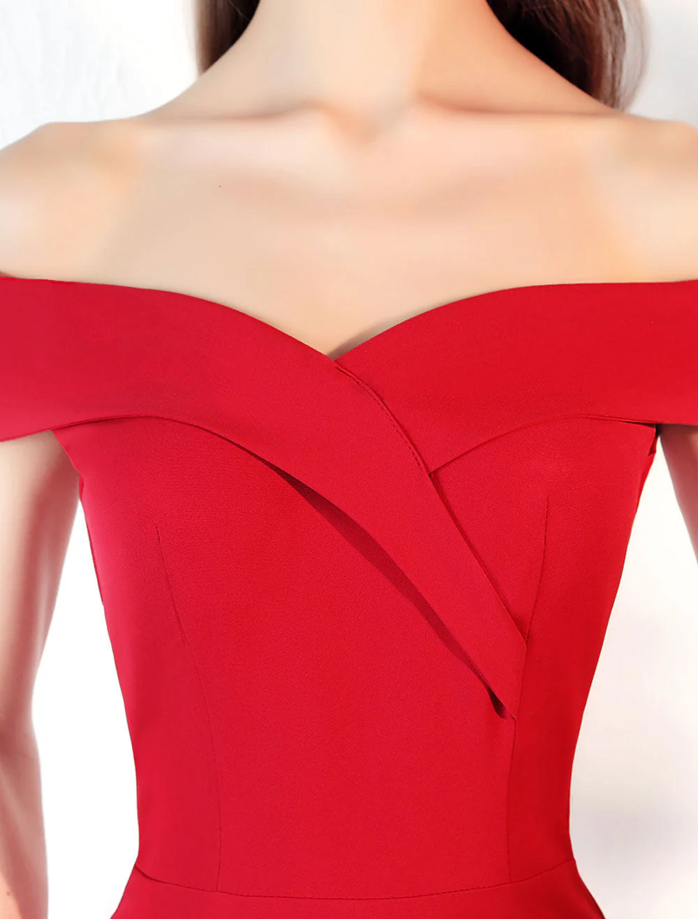 Stunning Evening Dresses Burgundy Off The Shoulder evening dress Satin Floor Length Formal Party Dress wedding guest dress - Image 9
