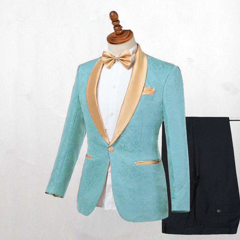 Fashion Shawl Lapel One Button Wedding Suits Online - Image 2