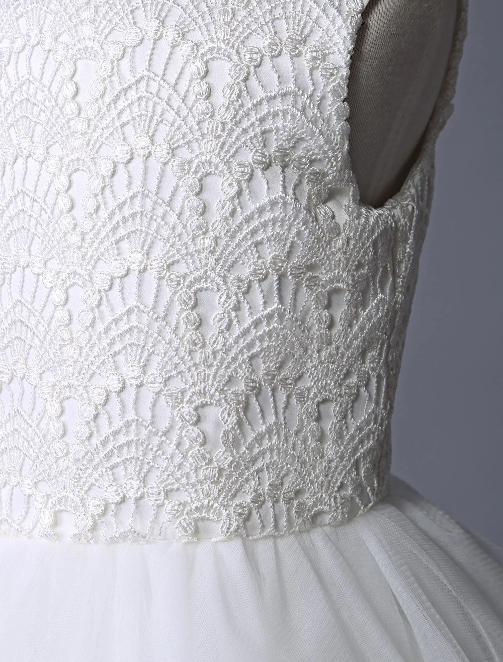 flower girl dress Ivory Lace Tulle Tutu First Communion Dresses Dress Sleeveless Short Kids Dinner Party Dress - Image 5