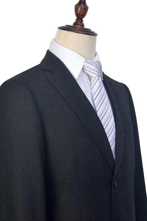 Gentle Black Tweed Notch Lapel Two Buttons Mens Suits for Formal - Image 5
