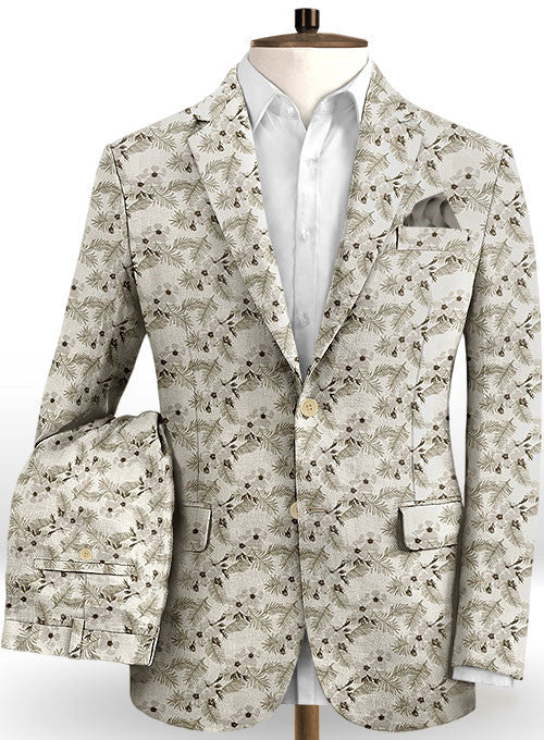 Glamorous Flower Printed Men Suits Online Two Pieces Prom Outfits Tuxedo - Image 2