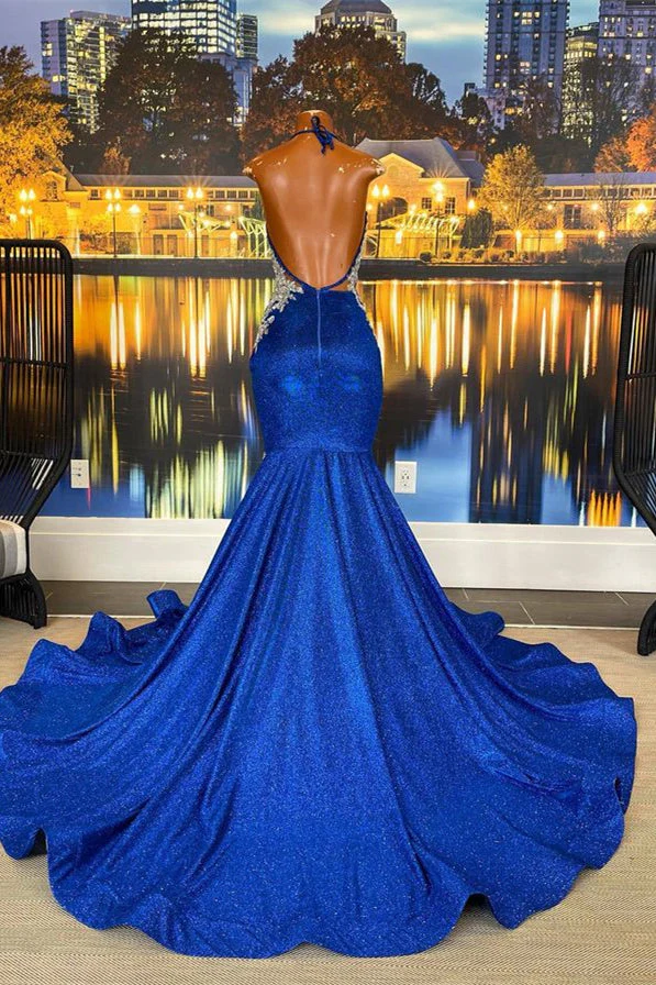 Fabulous Long Sleeveless Heter Backless Mermaid Prom Dress With Beading - Image 3