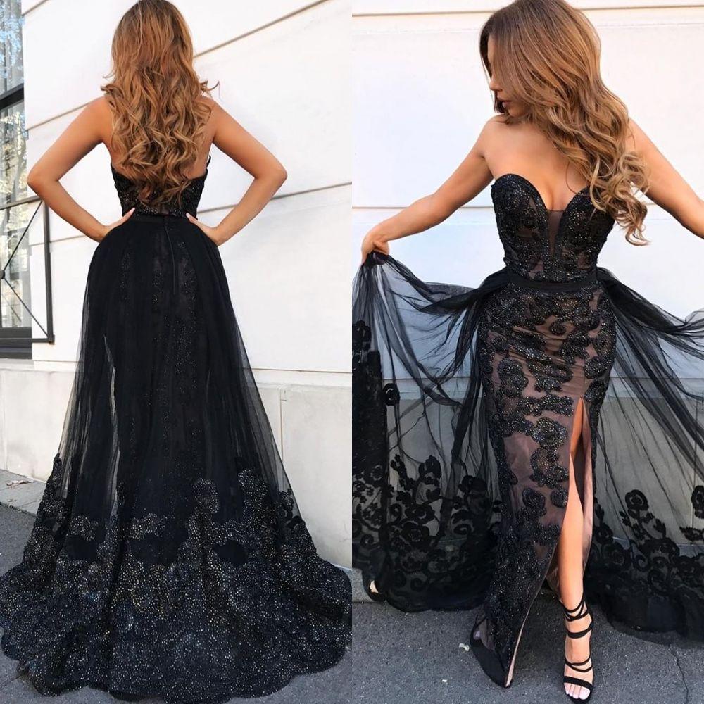 Glamorous Sweetheart Green Prom Dress Long Evening Gowns With Overskirt - Image 3
