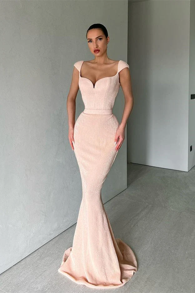 Gorgeous Cap Sleeves Sequins Mermaid Evening Dress Long Sweetheart - Image 2
