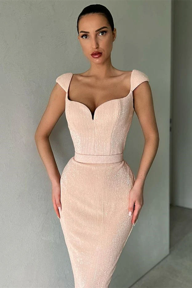 Gorgeous Cap Sleeves Sequins Mermaid Evening Dress Long Sweetheart - Image 3