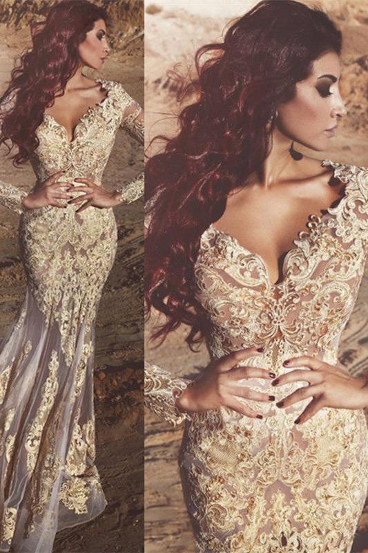 Gorgeous Long Sleeves Lace Appliques Prom Dresses Fit and Flare Beads Sheer Tulle Wholesale Evening Gowns - Image 2