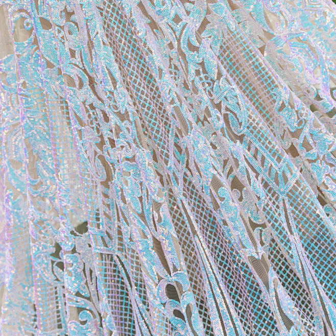 Gorgeous Long Sleeves V-Neck Prom Dress Mermaid Long With Sequins - Image 6