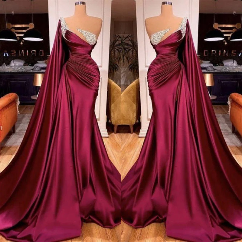 Gorgeous Mermaid Beads Evening Prom Dress WIth Ruffles - Image 2