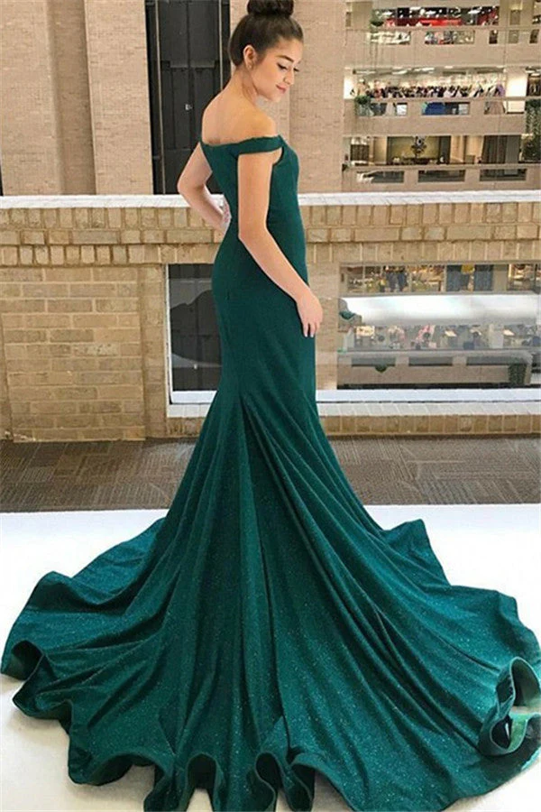 Gorgeous One-shoulder Applique Prom Dresses Long Sleevess Side Slit Chic Evening Dresses with Belt - Image 4
