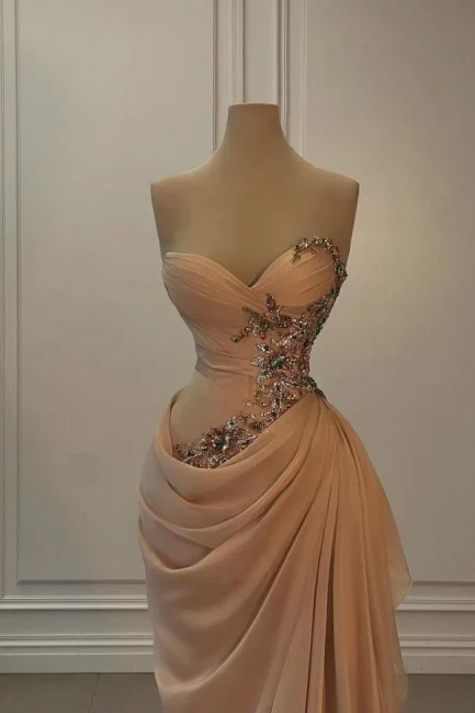 Gorgeous Sweetheart Beaded Pleated Floor length Prom Dresses - Image 2