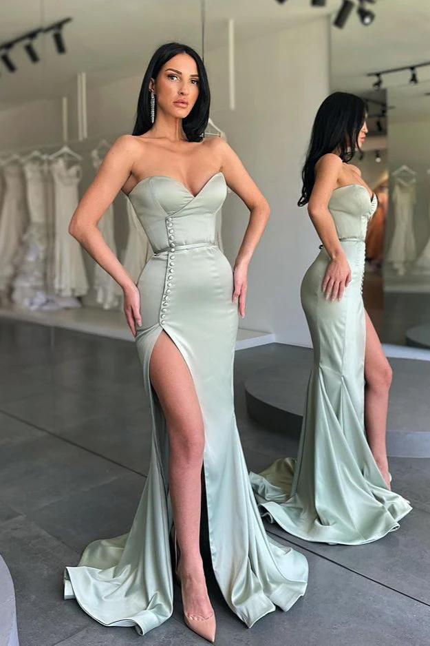 Gorgeous Sweetheart Mermaid Long Prom Dress With Side Slit - Image 2