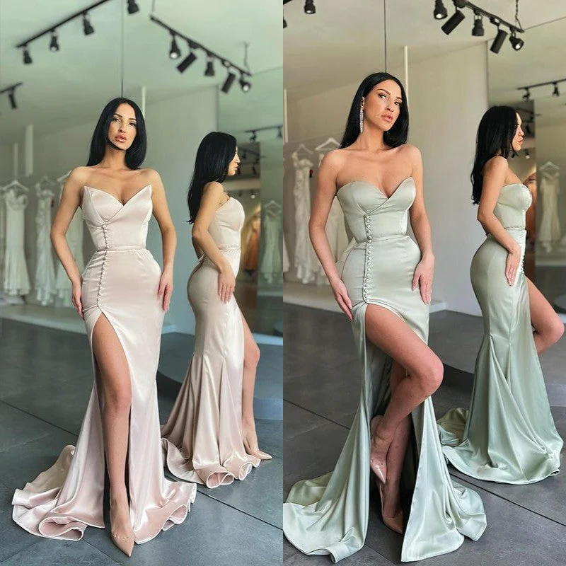 Gorgeous Sweetheart Mermaid Long Prom Dress With Side Slit - Image 4