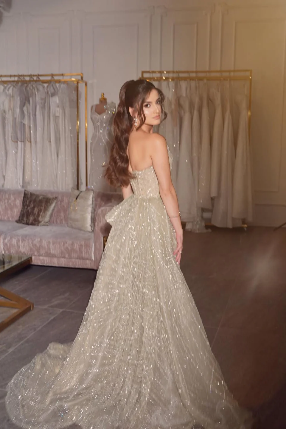 Gorgeous V-Neck Strapless Sleeveless Mermaid Prom Dress High Split With Ruffle Zipper - Image 2