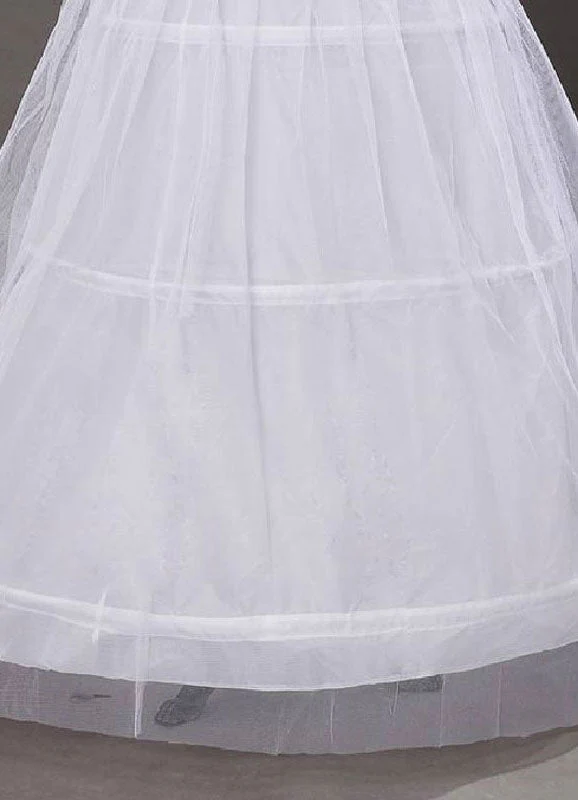 Ivory Taffeta A Line 1 Layer 3 Hoop Wedding Petticoats - Image 4
