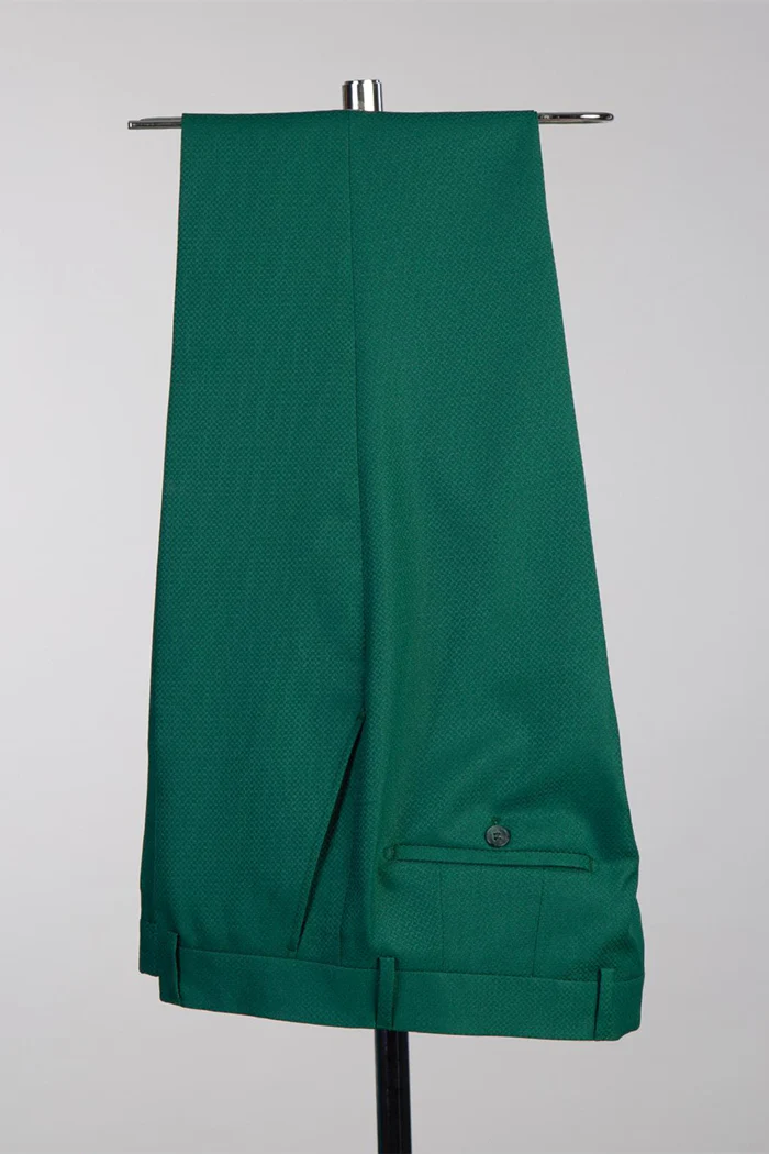 Jade Peaked Lapel 3-Piece Prom Suit - Image 4