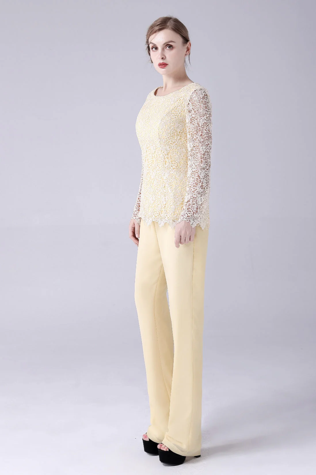 Jewel Lace Long sleeves Casual mother's suit - Image 3