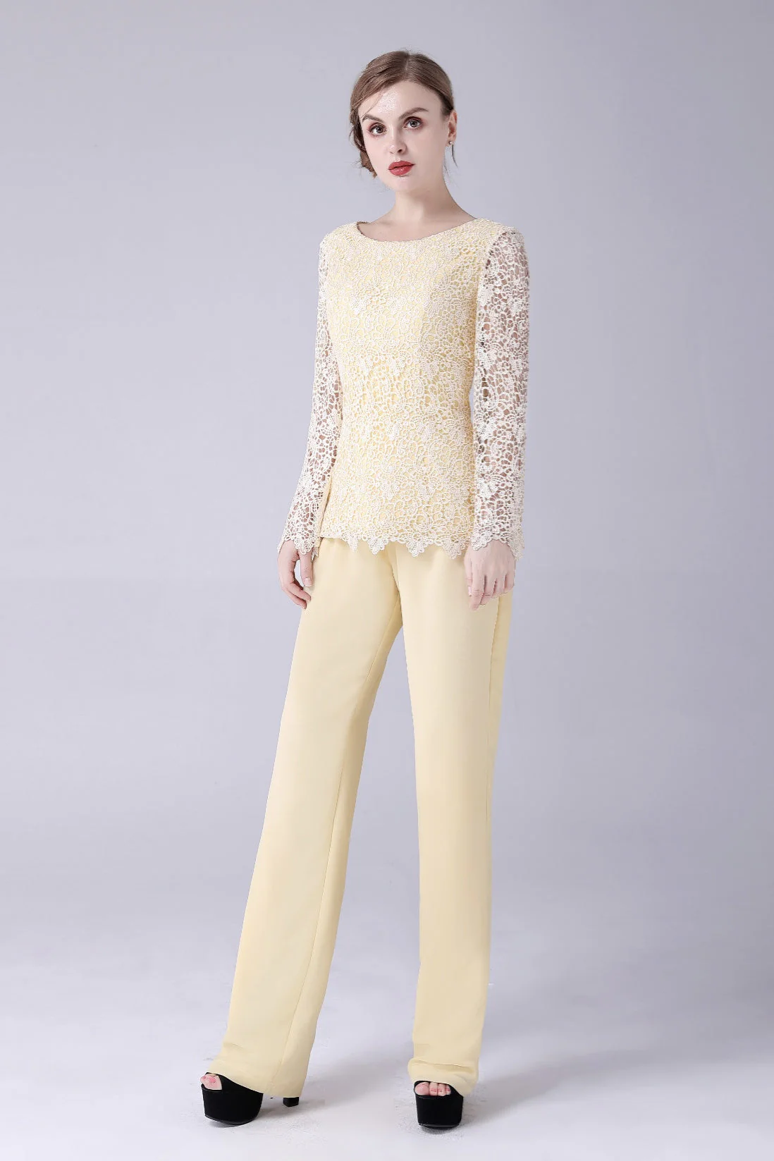 Jewel Lace Long sleeves Casual mother's suit - Image 7