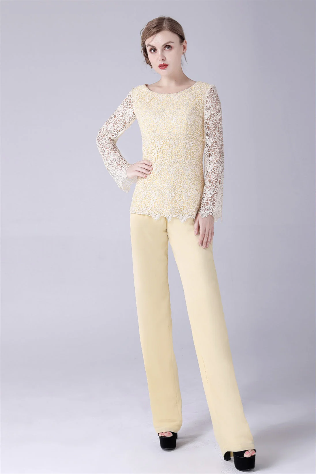 Jewel Lace Long sleeves Casual mother's suit - Image 8