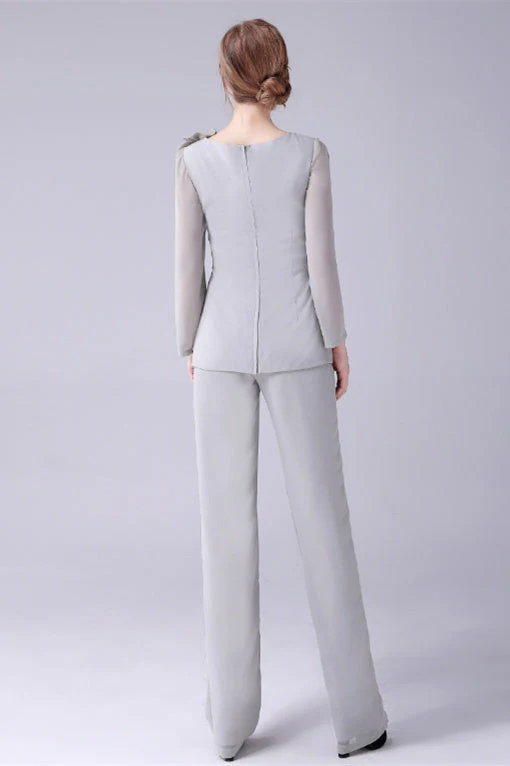 Jewel long sleeves handmadeflower mother's suit - Image 2