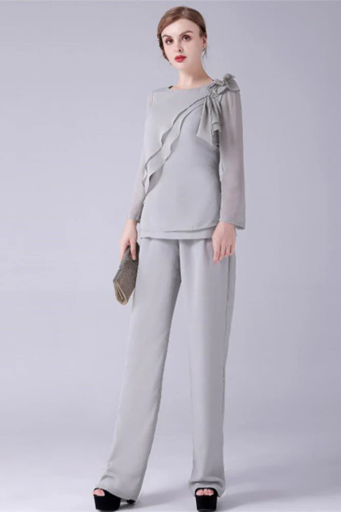 Jewel long sleeves handmadeflower mother's suit - Image 7