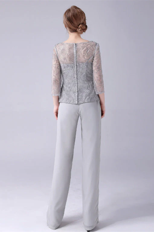 Jewel long sleeves lace boeknot mother's suit - Image 2