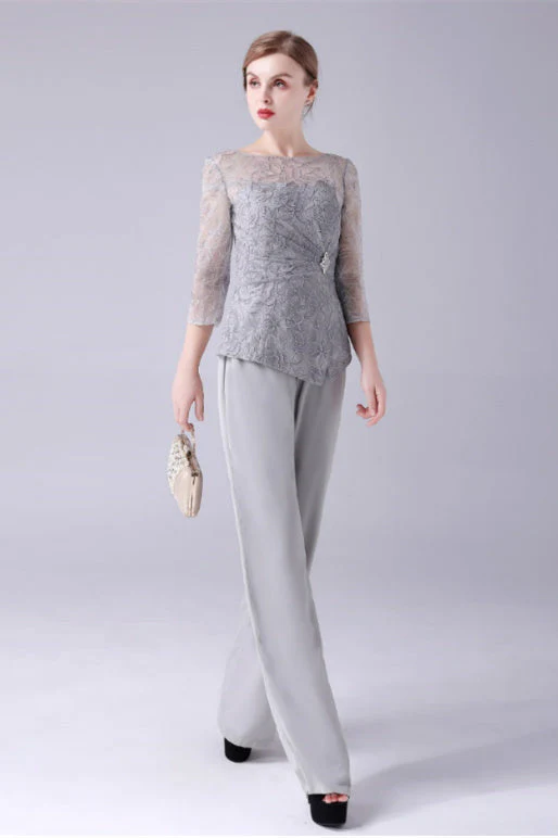 Jewel long sleeves lace boeknot mother's suit - Image 8