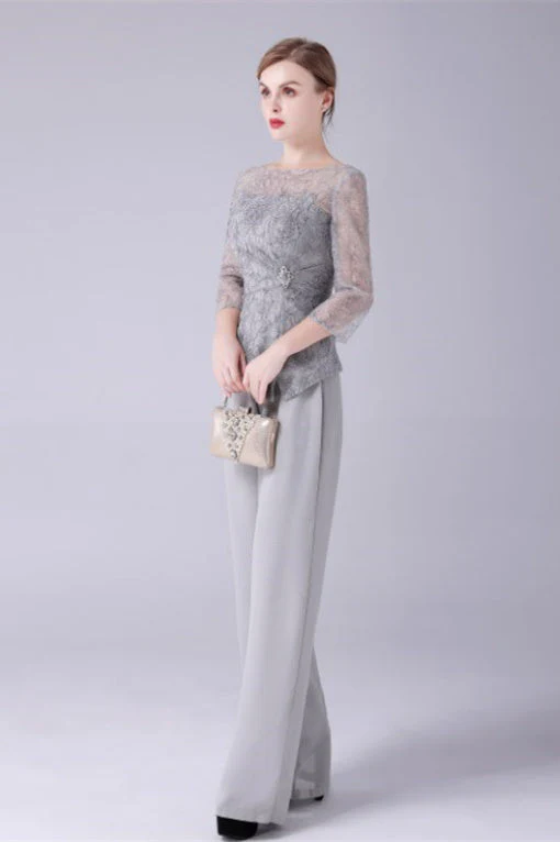 Jewel long sleeves lace boeknot mother's suit - Image 9