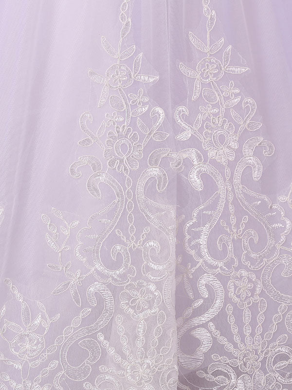 Jewel Neck Sleeveless Studded Formal flower girl dress - Image 17