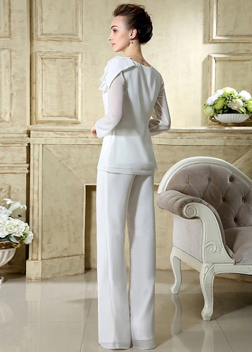 Jewel ruffles Long Sleeves Vintage Mother’s suit - Image 2