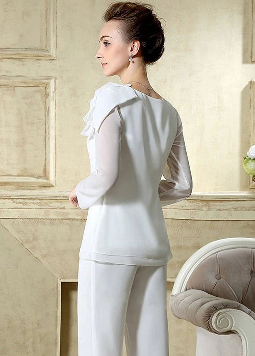 Jewel ruffles Long Sleeves Vintage Mother’s suit - Image 5