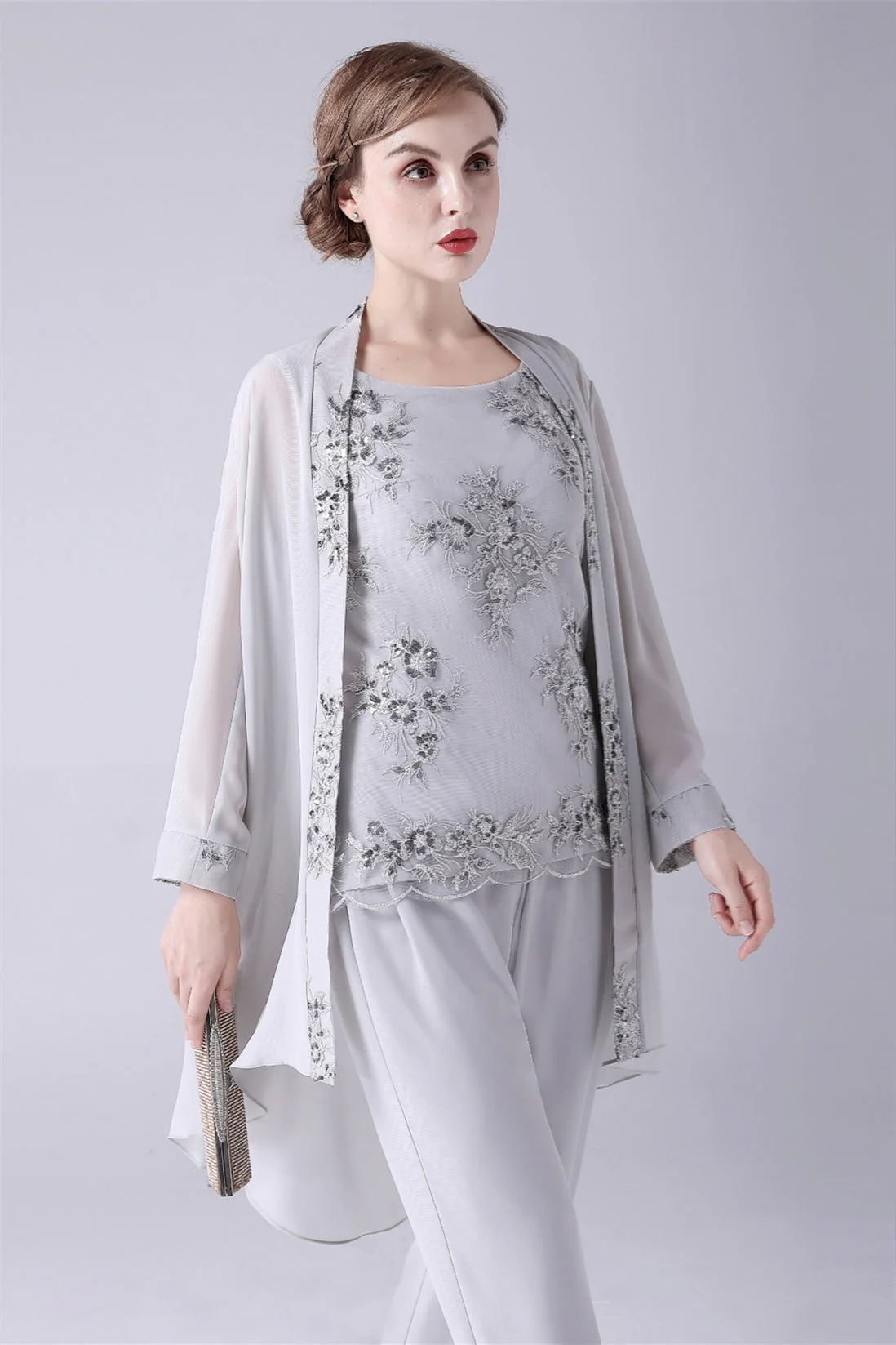 Jewel Strap Lace Sleeveless Casual mother's dress - Image 7
