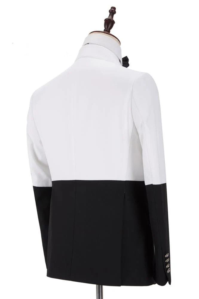 Classy White and Black Double Breasted Men Suits Online - Image 3