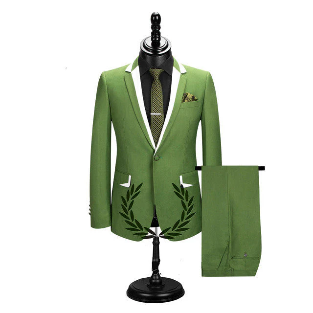 Classy Slim Fit Notched Lapel Men's Prom Suits - Image 2