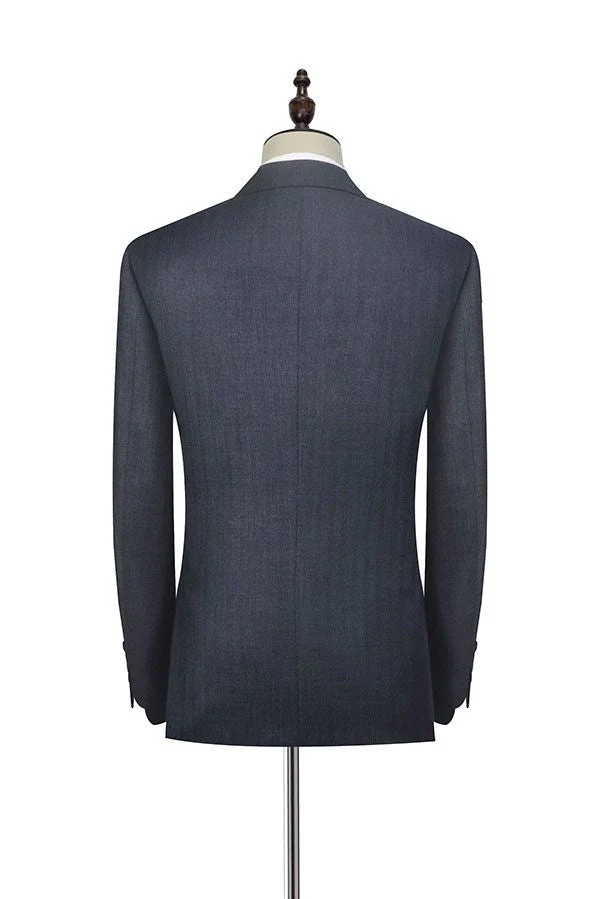 Julio Dark Grey Stripe Pattern Mens Suits for Formal - Image 2