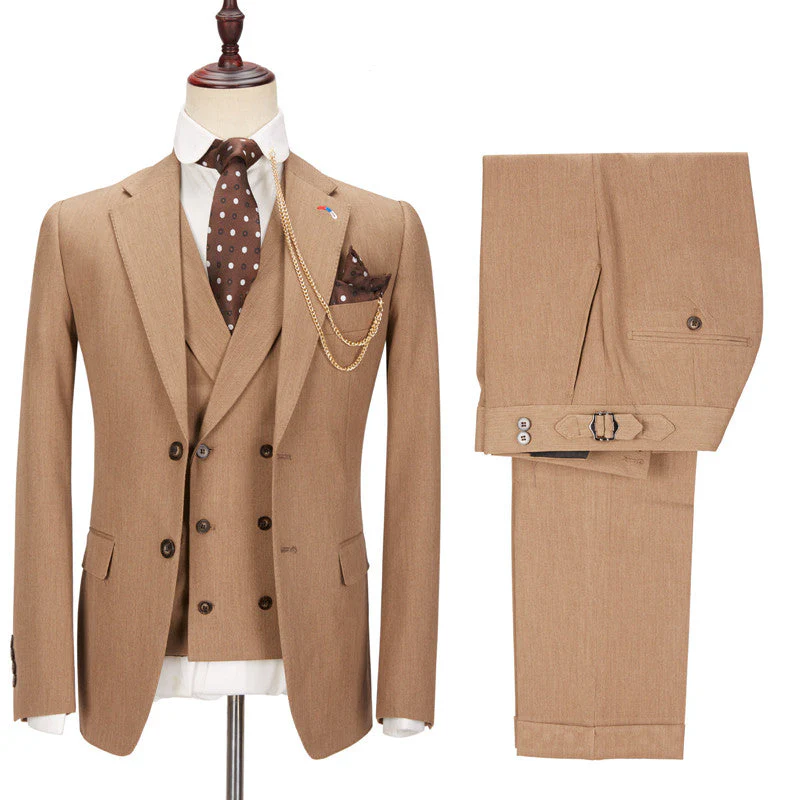 Classic Classy Notched Lapel Slim Fit Men Suits - Image 2
