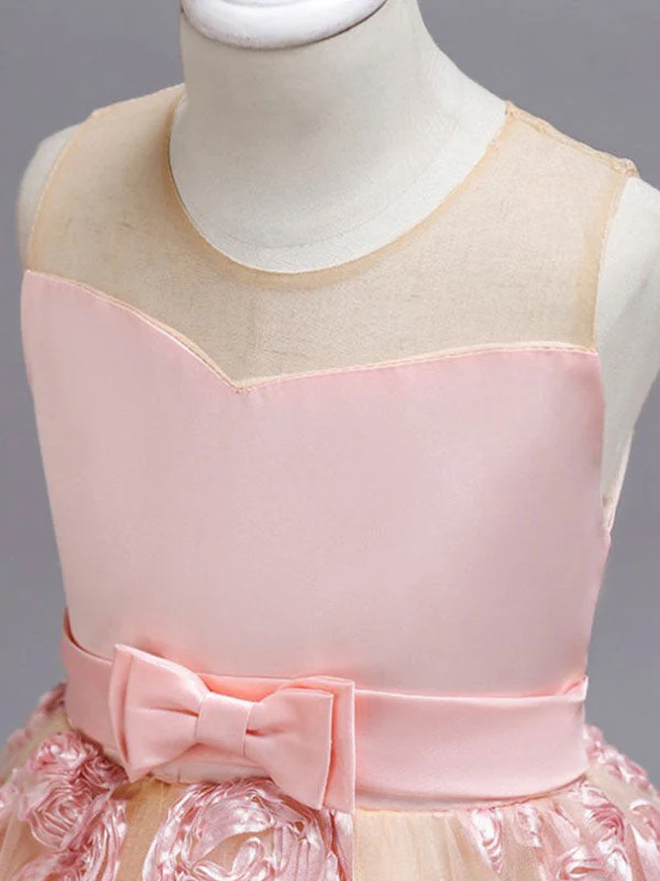 Lace High Low Kids Formal Asymmetrical Little Girls Social Party Dress - Image 5