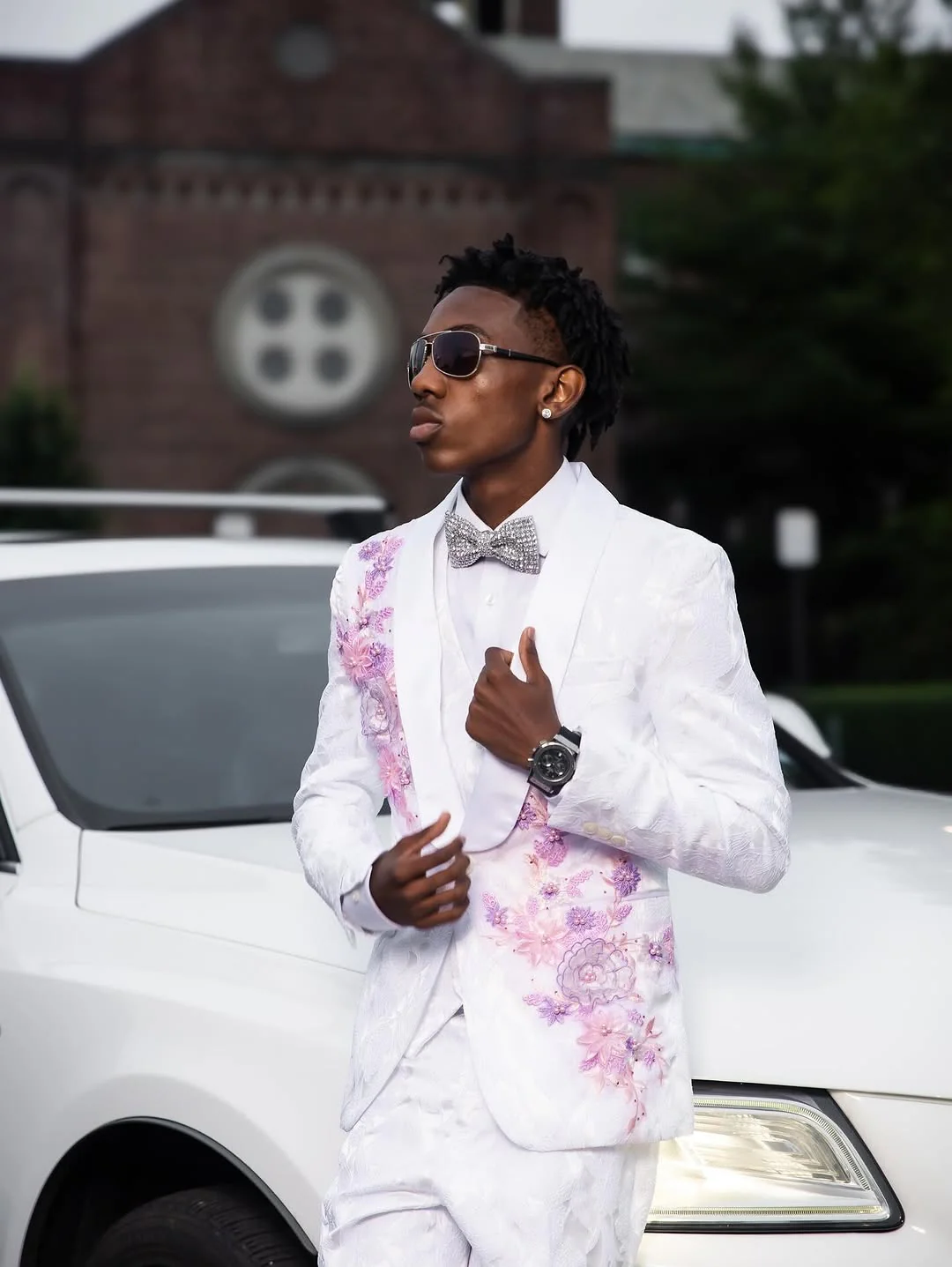 Latest White Coat 3 Pieces One Button Prom Suits Shawl Lapel Homecoming Tuxedo - Image 5