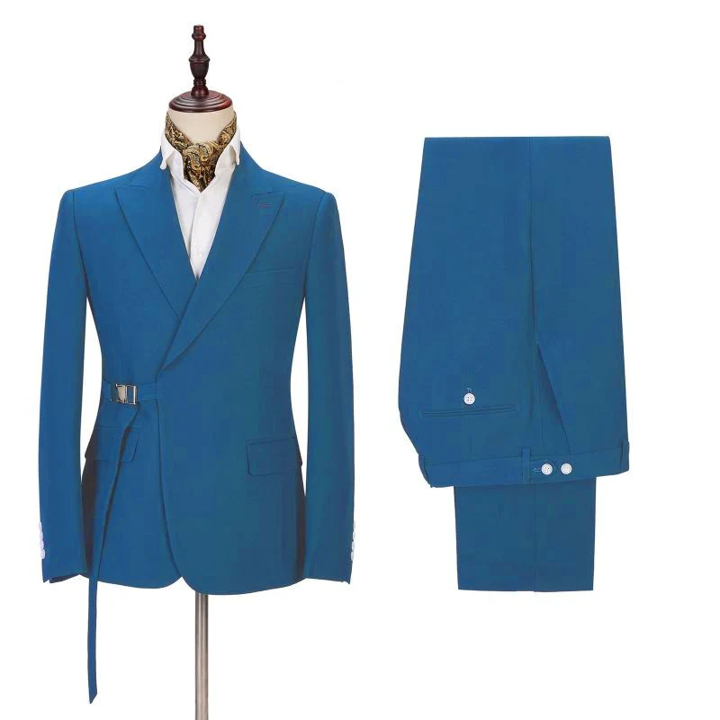 Classy  Peaked Lapel Slim Fit Prom Outfits - Image 2