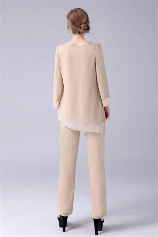 Long sleeves Jewel Asymmetrical mother's shirt - Image 3